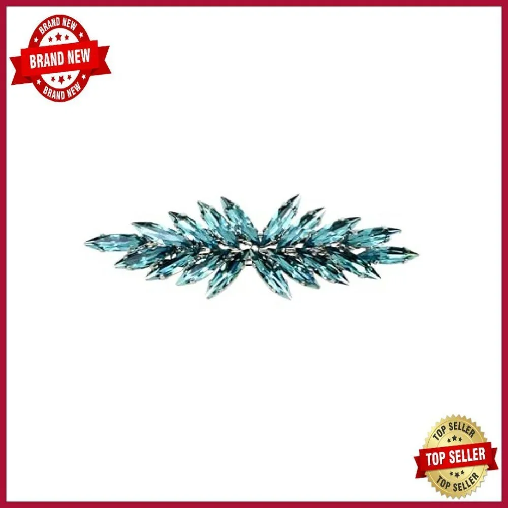 Sparkling Rhinestone Floral Hair Barrette Clip for Special Occasions